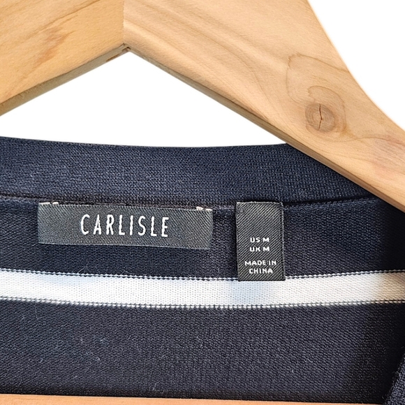 Carlisle Silk Blend Nautical Luxe Knit Snap Front Cardigan Sweater Medium Sailor - Picture 12 of 14